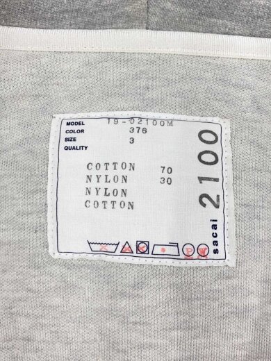 商品画像：19AW/チロリアンジップパーカー/3/コットン/GRY/19-02100M 3