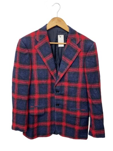 商品画像：di Massimo Piombo/テーラードジャケット/46/ウール/RED/チェック/シルク混 1