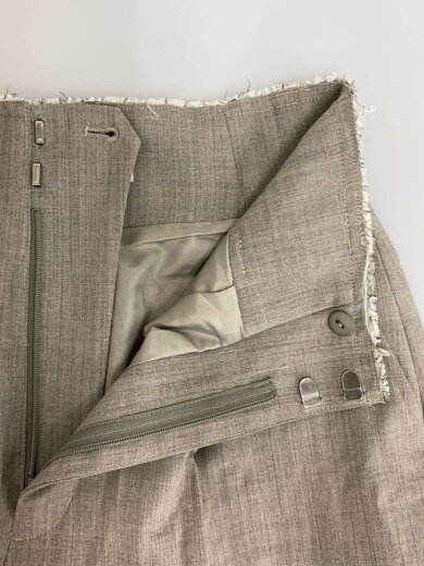 商品画像：スリットベルテッド/ストレートパンツ/38/ウール/GRY/21222465205 3