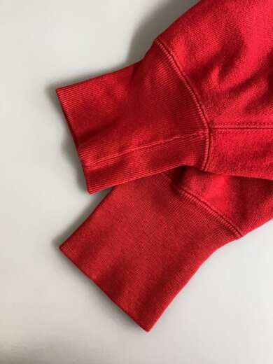 商品画像：90s/刺繍タグ/USA製/目無し/REVERSE WEAVE/L/コットン/RED/無地 4