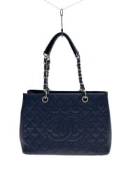 GSTトートバッグ_マトラッセ_キャビアスキン_NVY/牛革/NVY