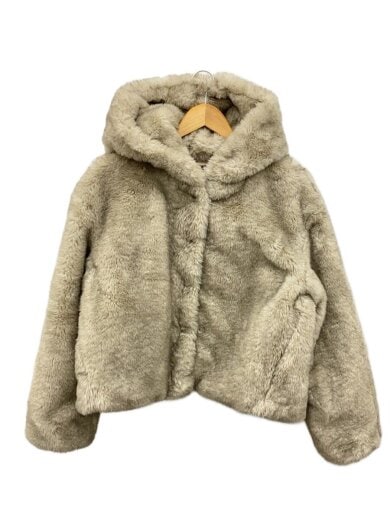 商品画像：フェイクファーショートコート/M/ポリエステル/BEG/6318/279/706 1