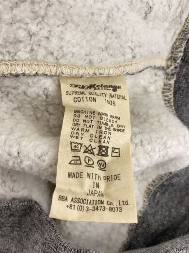 商品画像：BURR/スウェット/3/コットン/GRY/無地/192-1003 4