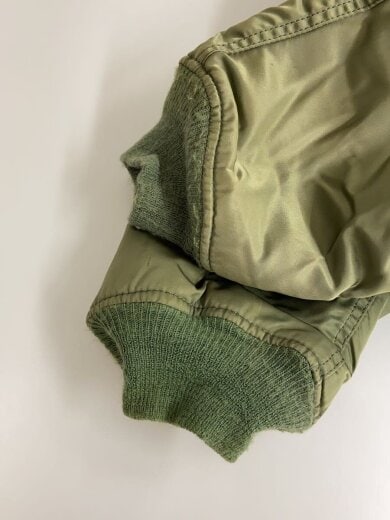 商品画像：USA製/民間品/IDEALジッパー/フライトジャケット/XL/ナイロン/KHK/無地 4