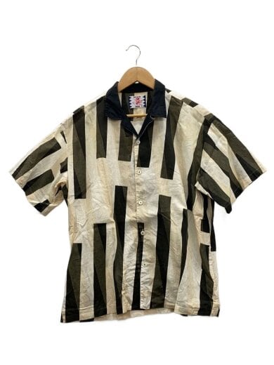 商品画像：GEO Shirt/半袖シャツ/L/コットン/BEG/ストライプ/SC2010-SH14 1