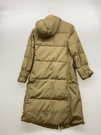 商品画像：ロングダウンジャケット/S/ポリエステル/BEG/無地/CS-738799 2