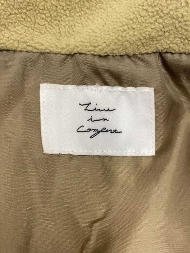 商品画像：ロングダウンジャケット/S/ポリエステル/BEG/無地/CS-738799 3