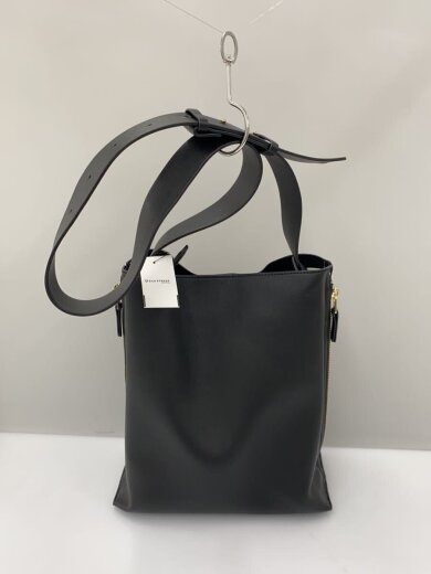 商品画像：サイドジップ/ショルダーバッグ/フェイクレザー/BLK/無地 3