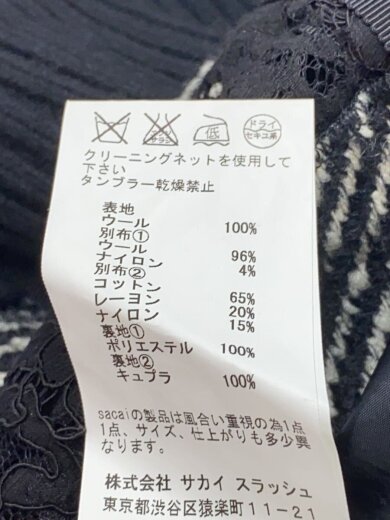 商品画像：長袖ワンピース/2/ウール/BLK/14-02097 4