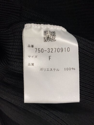 商品画像：タックスリーブペプラムニット/hLM/ニット・セーター(厚手)/FREE/ポリエステル/BLK/無地// 4