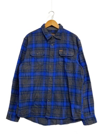 商品画像：00s/ヘビーネルシャツ/ハンドウォーマーポケット付き/ネルシャツ/L/コットン/BLU/チェック// 1