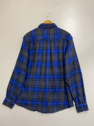 商品画像：00s/ヘビーネルシャツ/ハンドウォーマーポケット付き/ネルシャツ/L/コットン/BLU/チェック// 2