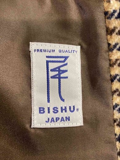 商品画像：尾州/チェスターコート/L/ウール/BRW/チェック/194-1523// 4