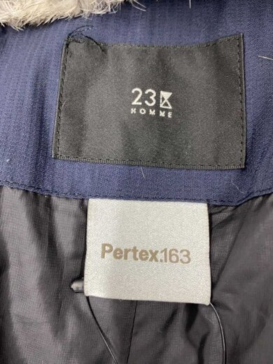 商品画像：PERTEX.163/ロングダウンジャケット/ファー/ナイロン/NVY/無地/レディース 3