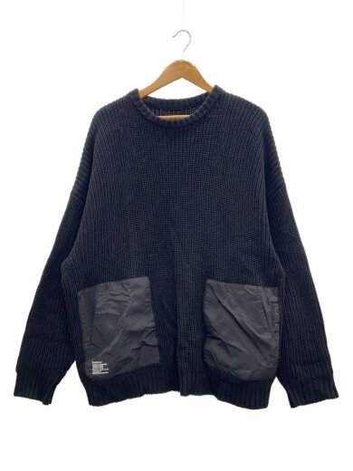 商品画像：ニット・セーター(厚手)/M/コットン/BLK/fsw-22-kn-91 1