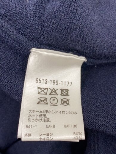 商品画像：ニット・セーター(薄手)/1/レーヨン/NVY/無地/6513-199-1177// 4