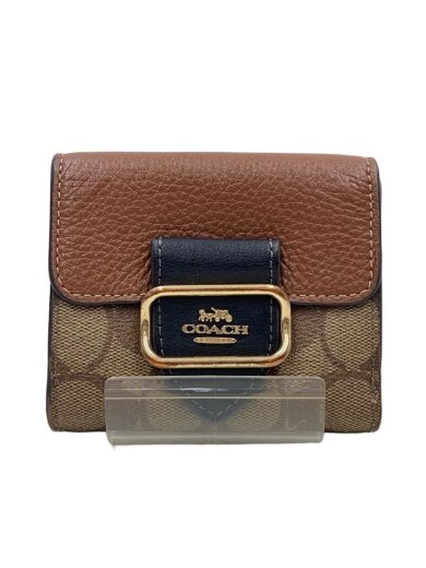 商品画像：2つ折り財布/フェイクレザー/BRW/レディース 1