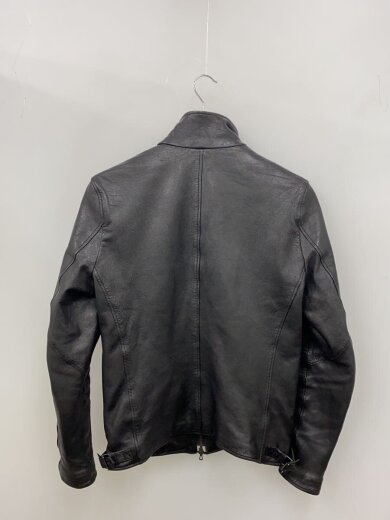 商品画像：レザージャケット・ブルゾン/M/山羊革/BLK/無地/NUC03LO364GL 2