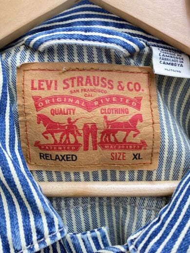 商品画像：Gジャン/XL/コットン/IDG/ストライプ/PC9-A4820-0016 3