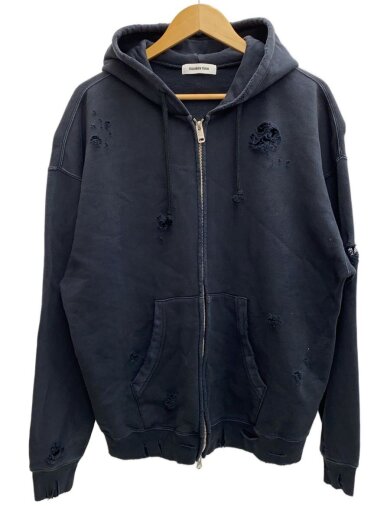 商品画像：ジップパーカー/M/コットン/NVY/無地 1