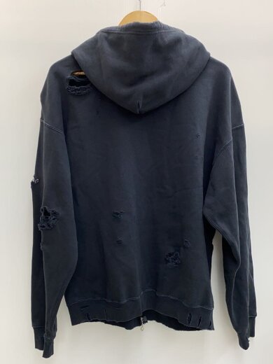 商品画像：ジップパーカー/M/コットン/NVY/無地 2