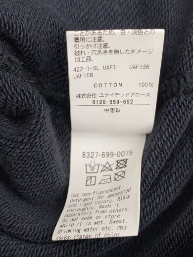 商品画像：ジップパーカー/M/コットン/NVY/無地 5