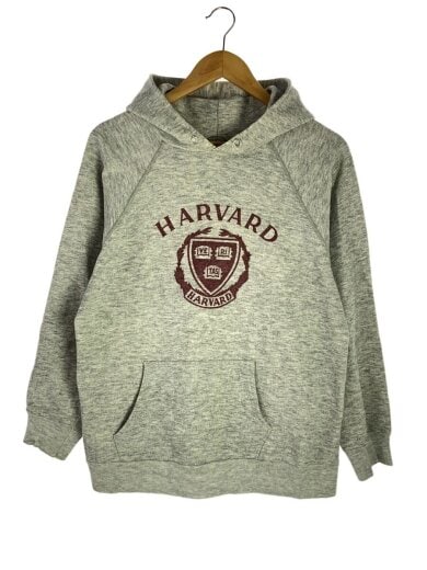 商品画像：パーカー/L/コットン/GRY/80s/トリコタグ/HARVARD/染み込み/ラグラン/紐なし 1