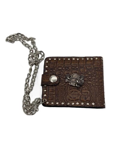 商品画像：2つ折り財布/レザー/BRW/メンズ 1