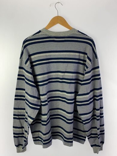 商品画像：長袖シャツ/XL/コットン/GRY/ボーダー/EV24-CS20// 2