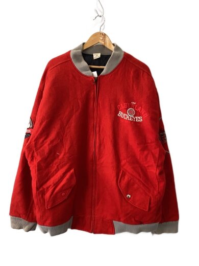 商品画像：ブルゾン/XXL/ウール/RED/無地 1