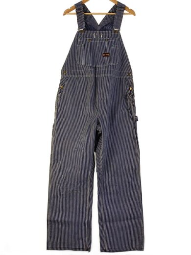 商品画像：オーバーオール/36/コットン/NVY/ストライプ// 1