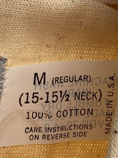 商品画像：長袖ワークシャツ/USA製/80s/15/コットン/CRM/無地 4