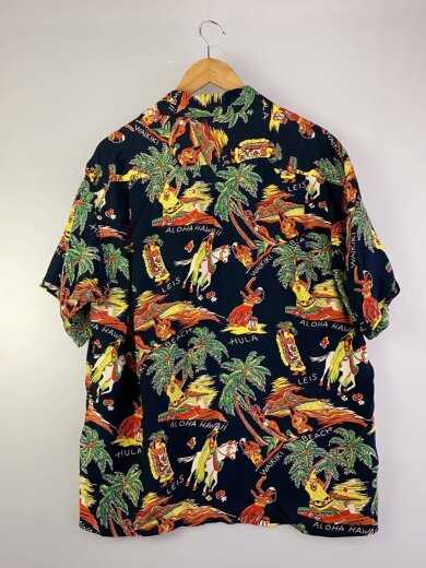 商品画像：アロハシャツ/L/レーヨン/BLK/総柄/M32866// 2