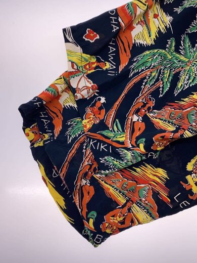 商品画像：アロハシャツ/L/レーヨン/BLK/総柄/M32866// 6