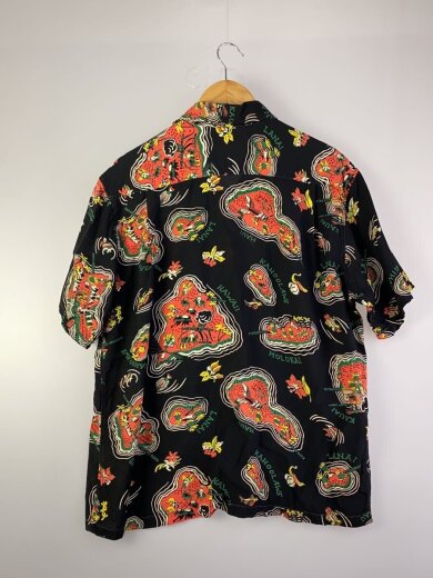 商品画像：アロハシャツ/XL/レーヨン/BLK/総柄/M33863// 2