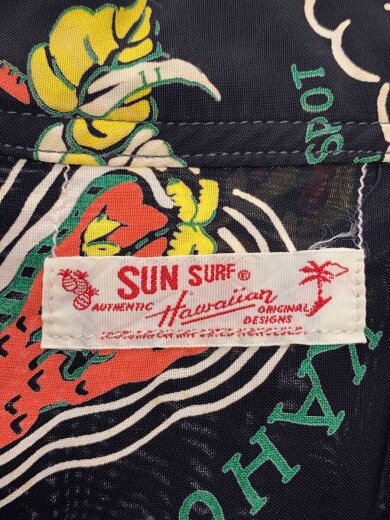 商品画像：アロハシャツ/XL/レーヨン/BLK/総柄/M33863// 3