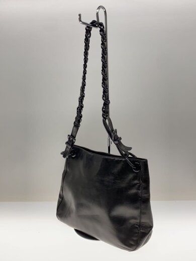 商品画像：チェーンショルダーバッグ/レザー/BLK/無地// 2