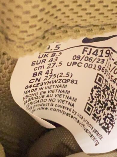 商品画像：ローカットスニーカー/27.5cm/KHK/FJ4196-200 5