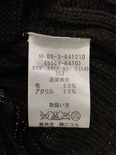 商品画像：ニット・セーター(厚手)/--/コットン/BLK/08-3-641210// 4