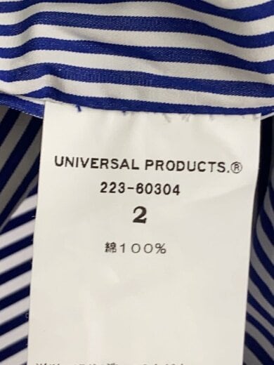 商品画像：長袖シャツ/2/コットン/BLU/ストライプ/223-60304// 4