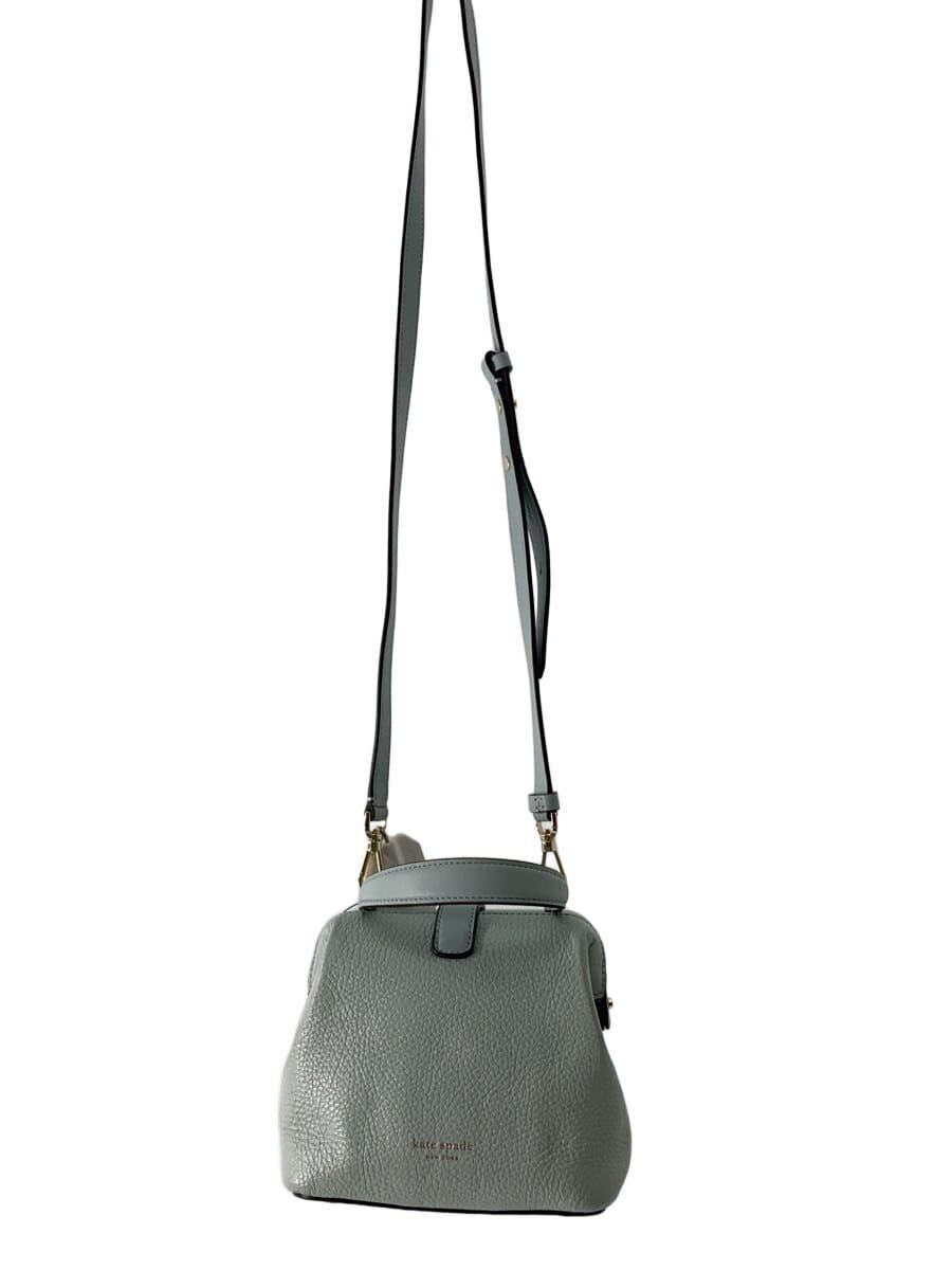 kate spade new york / ショルダーバッグ/レザー/BLU/汚れ有