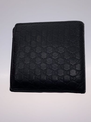 画像：GUCCI2つ折り財布/レザー/BLK/メンズ//2