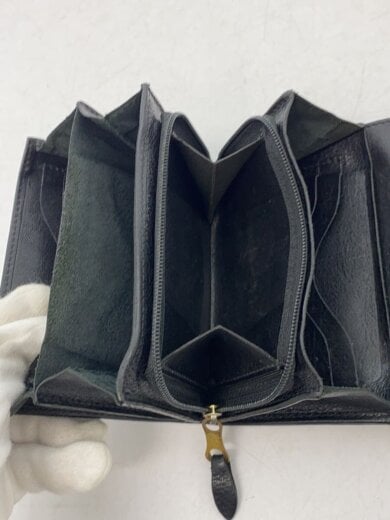 商品画像：2つ折り財布/レザー/BLK/無地/メンズ 5