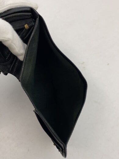 商品画像：2つ折り財布/レザー/BLK/無地/メンズ 6