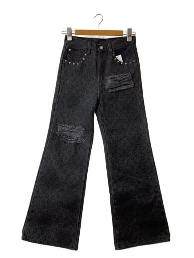 商品画像：Leopard Damage Flare Pants/S/デニム/GRN/レオパード/GRApt1676 1