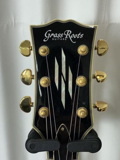 画像：GrassRootsG-LP-60C グラスルーツ/レスポールカスタム/G-LP-60C/ブラック×ゴールド/ダンカンデザインPU3