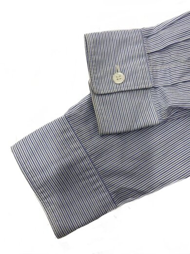 商品画像：長袖シャツ/XS/コットン/BLU/ストライプ/DD-B025/襟汚れ 6