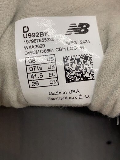 商品画像：U992/ブラック/26cm/BLK/スウェード 5