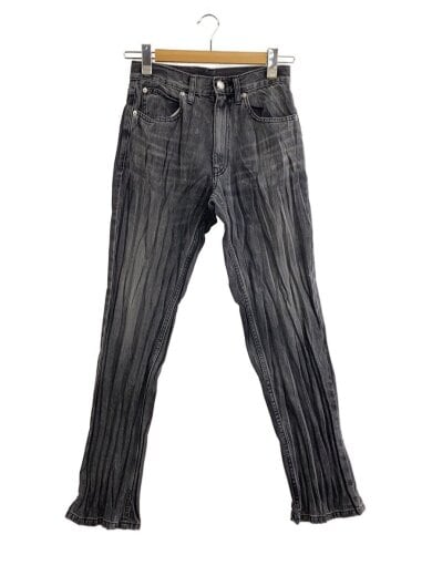 商品画像：WOVEN CRINKLE STRAIGHT LEG JEANS/シワ加工/XS/コットン/GRY 1