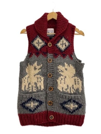 商品画像：×KANATA/カウチンベスト/ウール/GRY/68331// 1